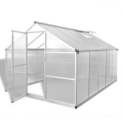Reinforced Aluminium Greenhouse with Base Frame 7.55 m2