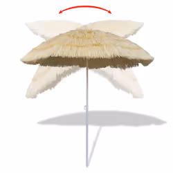 vidaXL Tilt Beach Parasol Hawaii Style Outdoor Umbrella Sun Shelter Canopy
