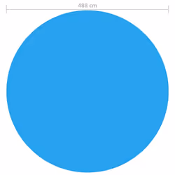vidaXL Pool Cover Round 488 cm PE Blue Safety Ground Cloth Protect Base Sheet - Additional view 5