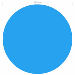 vidaXL Pool Cover Round 549 cm PE Blue Safety Ground Cloth Protect Base Sheet