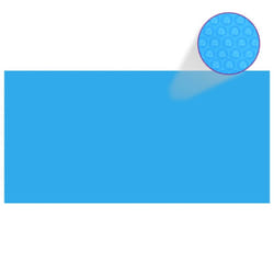 vidaXL Pool Cover Rectangular 549x274cm PE Blue Ground Cloth Base Protector