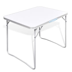 vidaXL Foldable Camping Table with Metal Frame Outdoor Garden Carrying Desk