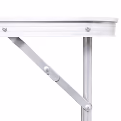 vidaXL Foldable Camping Table Height Adjustable Aluminium 180x60cm Picnic BBQ - Additional view 2