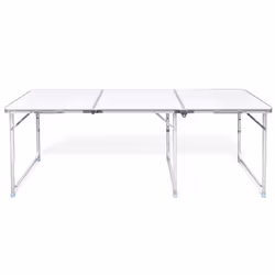 vidaXL Foldable Camping Table Height Adjustable Aluminium 180x60cm Picnic BBQ - Additional view 4