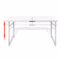 vidaXL Foldable Camping Table Set with 4 Stools Height Adjustable Picnic Table