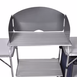 Foldable Camping Kitchen Unit with Windshield Aluminium Waterproof
