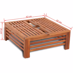 vidaXL Wooden Parasol Stand Cover Outdoor Garden Umbrella Support Holder Base - Additional view 5