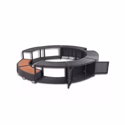 vidaXL Black Poly-Rattan Spa Surround | Rattan Hot Tub Surround
