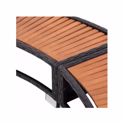 vidaXL Black Poly-Rattan Spa Surround | Rattan Hot Tub Surround - Additional view 4