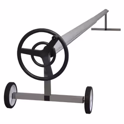vidaXL Pool Cover Roller with Stainless steel Base Aluminium Tubes 10 Cords
