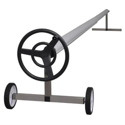 vidaXL Pool Cover Roller with Stainless steel Base Aluminium Tubes 10 Cords