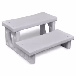 vidaXL Spa Steps White Non-skid Surface Sturdy Swimming Pool Hot Tub Ladder