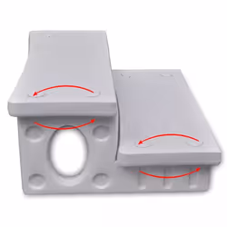 vidaXL Spa Steps White Non-skid Surface Sturdy Swimming Pool Hot Tub Ladder