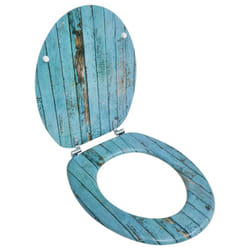 vidaXL Toilet Seat with MDF Lid Old Wood Design Bathroom Furniture Accessory