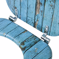 vidaXL Toilet Seat with MDF Lid Old Wood Design Bathroom Furniture Accessory - Additional view 4