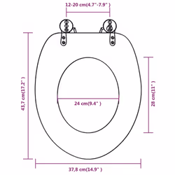 vidaXL Toilet Seat with MDF Lid Old Wood Design Bathroom Furniture Accessory - Additional view 7