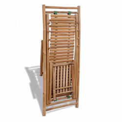 Bamboo Deck Chair with Footrest Furniture Patio Garden Beach Yard Outdoor - Additional view 4