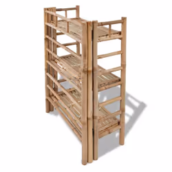 vidaXL 3-tier Plant Rack Bamboo Outdoor Patio Flower Pot Storage Display Shelf
