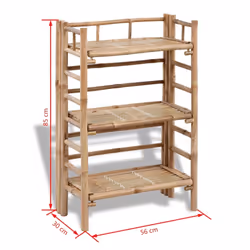 vidaXL 3-tier Plant Rack Bamboo Outdoor Patio Flower Pot Storage Display Shelf - Additional view 4