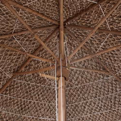 vidaXL Bamboo Garden Parasol with Banana Leaf Roof Sunshade Outdoor Umbrella - Additional view 2