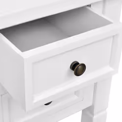 VidaXL 5-Drawer Writing Desk - White | Home Workstation - Additional view 3