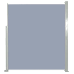 vidaXL Patio Retractable Side Awning 160x300cm Grey Outdoor Terrace Sunshade