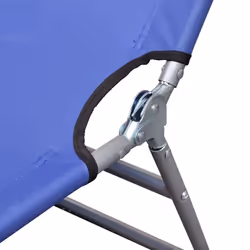 Foldable Sun Lounger with Adjustable Backrest Blue - Additional view 3