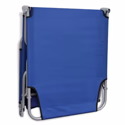 Foldable Sun Lounger with Adjustable Backrest Blue - Additional view 4
