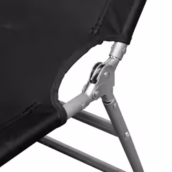 Foldable Sun Lounger with Adjustable Backrest Black - Additional view 3
