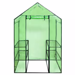 Walk-in Greenhouse with 4 Shelves Reinforced Portable Outdoor Lawn Garden