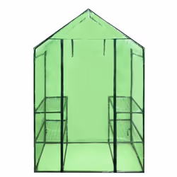 Walk-in Greenhouse with 4 Shelves Reinforced Portable Outdoor Lawn Garden - Additional view 4
