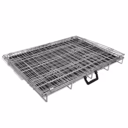 vidaXL Foldable Dog Kennel M Metal Puppy House Carrier Crate Enclosure Playpen - Additional view 4
