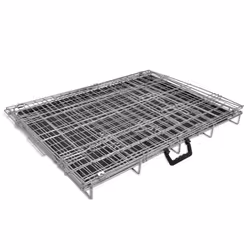 vidaXL Foldable Dog Bench L Metal Pet Transport Travel Carrier Crate Cage - Additional view 4