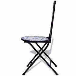 VidaXL 41531 outdoor chair Terrace Ceramic, Iron Blue, White