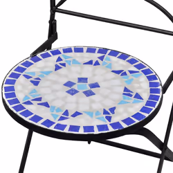 VidaXL 41531 outdoor chair Terrace Ceramic, Iron Blue, White - Additional view 5
