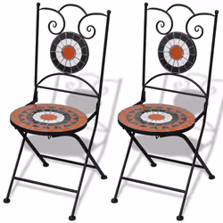 VidaXL 41535, Terrace, Ceramic, Iron, Terracotta, White, 370 mm, 410 mm, 890 mm