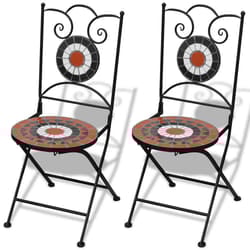 VidaXL 41535 outdoor chair Terrace Ceramic, Iron Terracotta, White