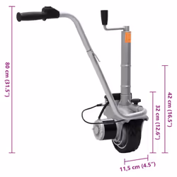 vidaXL Motorised Jockey Wheel Trailer Mover Aluminium 12V 350W Cargo Trailer - Additional view 7