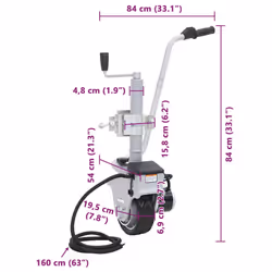 vidaXL Motorised Jockey Wheel Trailer Mover Aluminium 12V 350W Cargo Trailer - Additional view 8