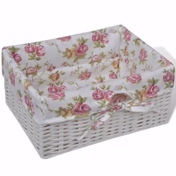 vidaXL Cabinet with 1 Drawer and 3 Baskets White Paulownia Wood Storage Unit - Additional view 4