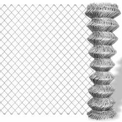 Galvanised Chain Link Fence 15 x 0.8 m