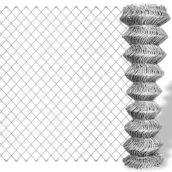 Galvanised Chain Link Fence 15 x 1 m