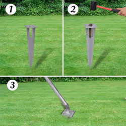 vidaXL Galvanised Chain-Link Fence with Anchor Spike for Post 15x1.25m Barrier