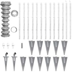 vidaXL Galvanised Chain-Link Fence with Anchor Spike for Post 25x1.25m Barrier
