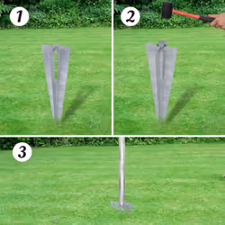 vidaXL Galvanised Chain-Link Fence with Anchor Spike for Post 25x1.25m Barrier