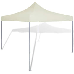 vidaXL Foldable Tent 3x3m Cream Outdoor Garden Marquee Gazebo Canopy Pavilion