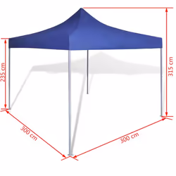 vidaXL Foldable Tent 3x3m Blue Outdoor Garden Marquee Gazebo Canopy Pavilion - Additional view 8