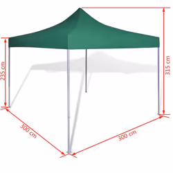vidaXL Foldable Tent 3x3m Green Outdoor Garden Marquee Gazebo Canopy Pavilion - Additional view 8