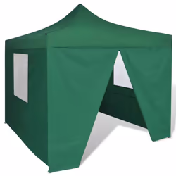 vidaXL Foldable Tent 3x3m with 4 Walls Green Outdoor Marquee Gazebo Pavilion