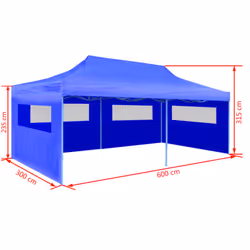 vidaXL Foldable Pop-up Party Tent 3x6m Blue Outdoor Gazebo Marquee Pavilion - Additional view 7
